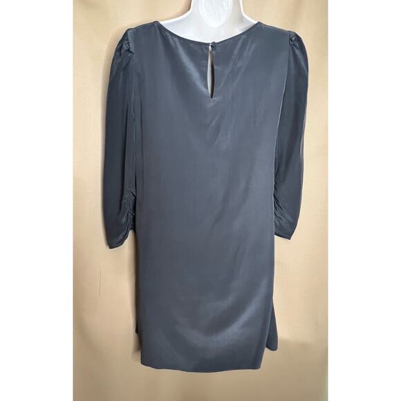 Tibi Gray Silk Embroidered Cutout Shift Dress 6 NWOT - Picture 3 of 5